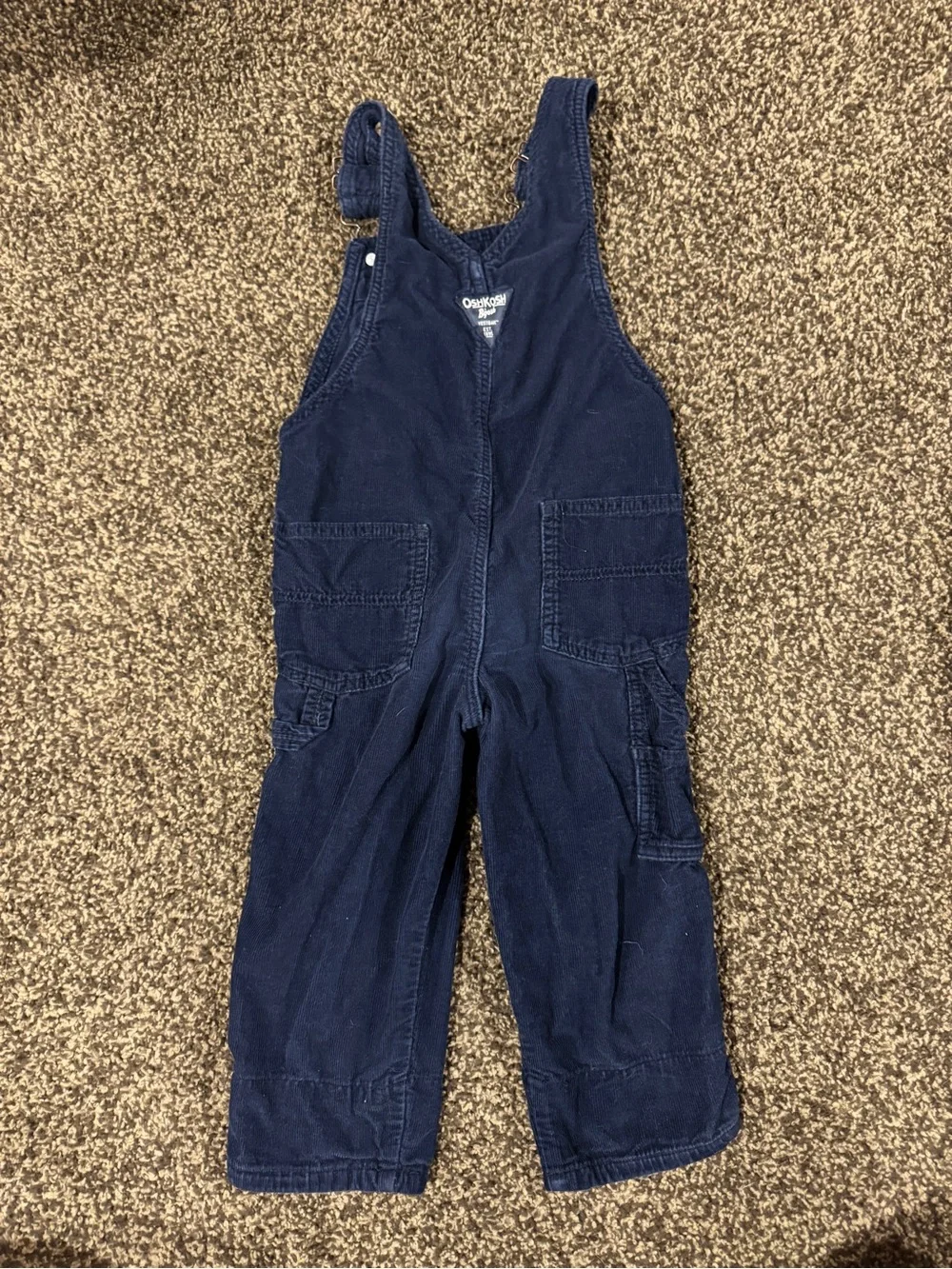 *BUNDLE OF 2* OshKosh Bigosh Corduroy Overalls—3T—blue and khaki colored